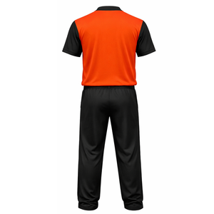 Uniforme de Cricket Naranja para Hombre, Sublimado, Transpirable, Diseño Geométrico Atractivo, Conjunto de Camiseta y Pantalones de Cricket, Ropa Deportiva Profesional para Equipos - Product Image 2