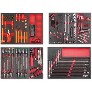 Juego de Herramientas de Mantenimiento Estándar Usag de 133 Piezas para Autos Híbridos y Eléctricos, con 4 Cajones - Product Image 1