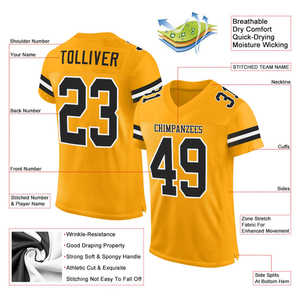 Jersey de fútbol americano ligero personalizado de corte avanzado, uniforme transpirable de secado rápido para la escuela, equipo de fútbol juvenil universitario - Product Image 6