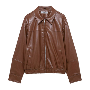 Women 2025 Spring New Fashion Bomber <b>Jacket</b> Coat Long Sleeve Pockets Casual Female Outerwear - Product Image 1