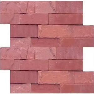 Tuiles de plafond en pierre naturelle rouge d'Agra, Inde, avec un design moderne pour les applications hôtelières, hospitalières, commerciales et d'atelier - Product Image 3