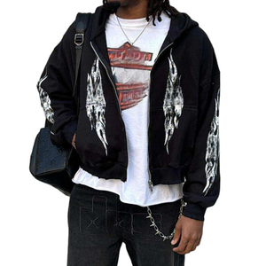 Custom Logo Zip Hoodie High Quality Heavyweight French Terry Unique Style Screen Print Winter Zipper Hoodie Low MOQ - Product Image 6