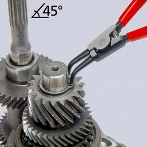 Pince à circlips Knipex noire anodisée, tête polie pour circlips externes sur arbres - Product Image 2