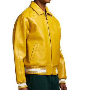 Chaqueta universitaria de alta calidad para hombre para Otoño Invierno logotipo personalizado diseño de lona ajustado accesorio de moda al por mayor - Product Image 3