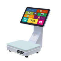 Báscula TPV Todo en Uno con Pantalla Táctil de 15.6 Pulgadas para Supermercado, con Impresora Térmica de Recibos, para Frutas y Verduras, Capacidad de 15 kg/lb, Marca TS2