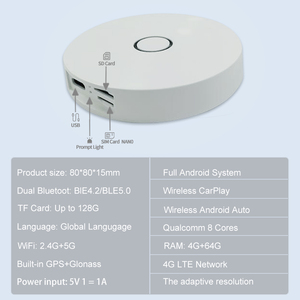 กล่องคาร์บอนไฟเบอร์ Qual-Comm 8 Core ไร้สาย4 + 64G Ai TV CarPlay สำหรับเราแคนาดา Android 11 4G LTE รับประกัน1ปี-สำหรับ YouTube - Product Image 6