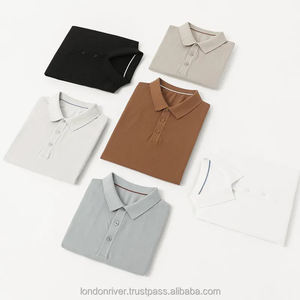 Polo con logotipo personalizado 2025 para hombre, Camiseta lisa de algodón peinado, camisa básica con solapas, polos de manga corta para hombre - Product Image 4
