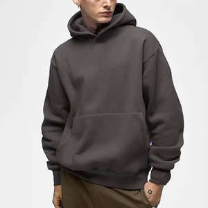 Lourd épais 500 400gsm Boxy sweat à capuche vierge hommes coton polaire fabricant de sweat à capuche personnalisé Baggy poids lourd recadrée sweat à capuche surdimensionné - Product Image 4