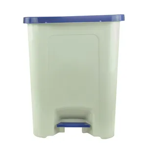 Rectangle Shape Plastic Trash Can Indoor Colorful Dust Bin Foot Pedal Dust Bin 25L Foot Pedal Garbage Can for Kitchen