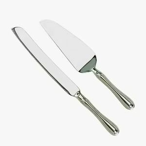 Recién llegado, juego de servidor de pastel de Metal y cuchillo con mango de madreperla, cuchillo de servidor de pastel hecho a mano de lujo de alta calidad - Product Image 3