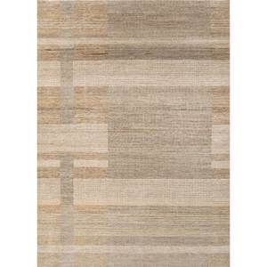 พรมอัฟกันถักมือสีเบจและสีน้ำตาลลายเรขาคณิต ขนาด 9x12 ฟุต รูปทรงสี่เหลี่ยมผืนผ้า เหมาะสำหรับห้องนั่งเล่นและทางเดิน-LSEA-1359 - Product Image 1