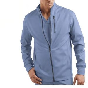 Veste de gommage médicale légère avec fermeture avant à pression et deux poches profondes idéales pour les professionnels de la santé - Product Image 4