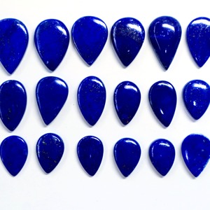 Alta calidad azul lapislázuli pera corte cabujón piedra preciosa Natural para la fabricación de joyas forma suelta PANJSHIR GEMS INTERNATIONAL - Product Image 2