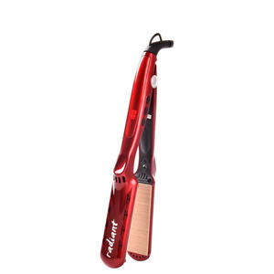 เครื่องหนีบผม Silk Pro Iron Radiant Professional ขนาด 35 มม. แผ่นเซรามิก แรงดันไฟฟ้าคู่ ปล่อยประจุลบ ใช้ได้กับรถบ้าน สีแดง - Product Image 3