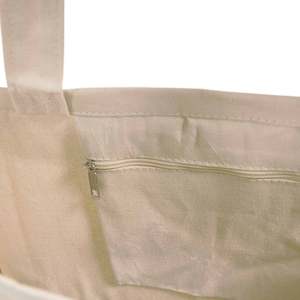 Fancy <b>Medium</b> Canvas Tote <b>Bags</b> with Inside Zipper Pocket Eco-Friendly Cotton Fabric for Daily Use Food Advertising - Product Image 4