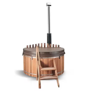 Baignoire Spa en Bois Écologique pour 2 Personnes, Prix Usine, avec Poêle à Bois Extérieur - Product Image 6