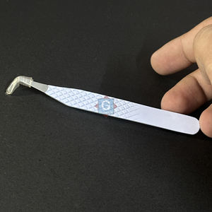 Pinzas de pestañas de acero inoxidable de precisión de alta calidad, herramienta aplicadora de pestañas para cuidado personal - Product Image 5