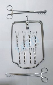 Ensemble de chirurgie de rumenotomie de haute qualité Kit d'instruments chirurgicaux vétérinaires crochet de forceps de chirurgie animale - Product Image 3