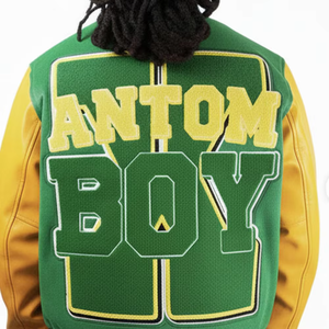 Vente en gros Veste d'hiver Veste de baseball universitaire pour hommes avec manches en cuir Manteau de baseball personnalisé avec broderie en chenille - Product Image 5