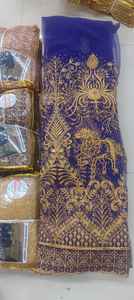 Handmade Nigerian Asobi George Lace <b>Dress</b> Beaded Ball Gown Crystal Embroidery Empire Waistline Midi Length Front Logo ODM Supply - Product Image 6