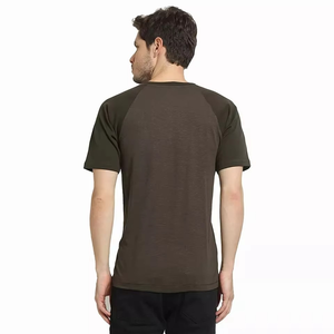 Henley เสื้อคอตตอนสำหรับผู้ชายเสื้อแขนสั้นลำลองพิมพ์โลโก้สกรีนออกแบบได้ตามต้องการ - Product Image 1