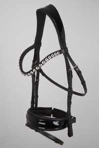 Brida de cuero de caballo de nuevo diseño brida de filete lista para montar - Product Image 3