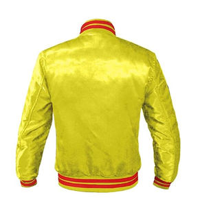 Blouson universitaire en satin personnalisé Bombardier OEM style baseball pour l'automne mode Streetwear jeunes vêtements d'extérieur unisexe adaptés - Product Image 3