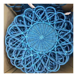 Assiette en rotin de qualité supérieure, accent Boho élégant, légère et réutilisable, parfaite pour la cuisine, la salle à manger, les paniers-cadeaux - Product Image 1