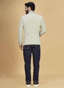 Blazer Formal Verde Mar de Excelente Calidad para Hombre, Corte Clásico Cómodo, Ropa de Oficina y Eventos, Disponible a Precio Directo de Fábrica - Product Image 3