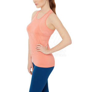 Camiseta sin mangas transpirable para mujeres adultas de etiqueta privada en venta al por mayor, camiseta sin mangas para mujeres de gimnasio más vendida - Product Image 2