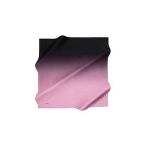 Vintage Designer Silk Twill Scarf-Pink Black Gradient Square - Product Image 1
