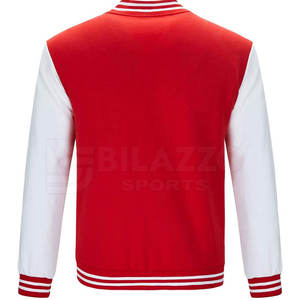 Blouson universel d'hiver style Letterman pour homme, col montant, en toile avec doublure en laine, écologique, fabricant OEM - Product Image 3