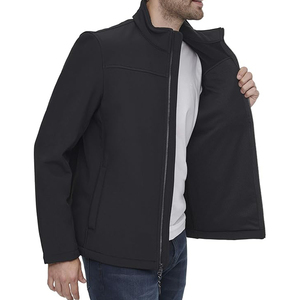 Logotipo personalizado a prueba de viento senderismo hombres al aire libre cortavientos impermeable con cremallera bolsillo abrigo deportes Softshell poliéster chaqueta de Bombardero - Product Image 5