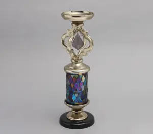 Portavelas Axiom Pillar, nuevo candelabro desmontable de metal de aleación Vintage de lujo europeo con estilo, portavelas de calidad Premium - Product Image 4