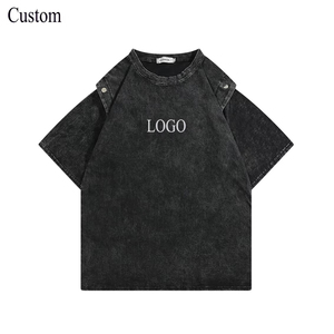 Custom Wholesale Men's Blank <b>Polyester</b>/Cotton <b>T</b>-<b>Shirt</b> Front Logo Printing Eco-Friendly Quick Dry Breathable Stock Bulk - Product Image 1