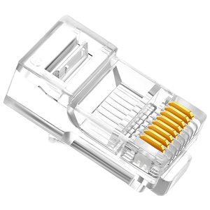 "Cat 5e <b>Ethernet</b> Jack Connector with Red UTP Cable" - Product Image 4