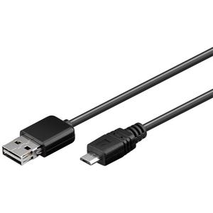 Black 0.6m Easy Hi-Speed <b>USB</b> <b>2.0</b> <b>Cable</b> with a Plug and Micro B Plug Hi-Speed <b>USB</b> Gadget for Convenient Use - Product Image 1