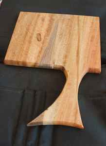 Planche à découper et à servir en bois massif avec poignée pour couper, hacher, servir du pain, du fromage, des fruits et des aliments quotidiens - Product Image 2