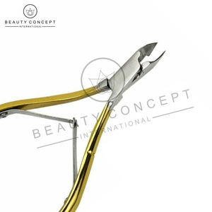 Coupe-ongles à poignée de couleur dorée Écologique Qualité supérieure Service OEM Impression de logo personnalisé Pince à ongles à cuticules Concept de beauté - Product Image 5