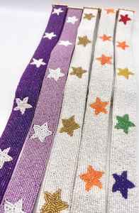 Correa de bolso con cuentas de estrella Correa de monedero de estrella ajustable Correa de monedero con cuentas de estrella hecha a mano - Product Image 3