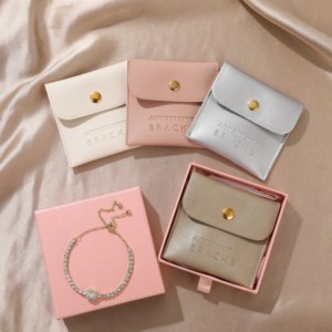 Pochette de protection pour bijoux en cuir PU avec logo personnalisé, sac d'emballage pour bijoux, échantillon gratuit, rangement et présentation, pochette pour boucles d'oreilles et colliers - Product Image 4