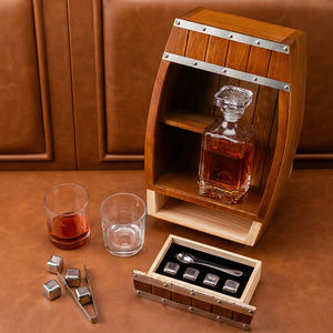 Juego de Decantador de Whisky de Vidrio Personalizado con Logotipo Grabado y Vasos en Caja de Regalo para Bourbon, Brandy y <span class=keywords><strong>Vodka</strong></span> - Product Image 3