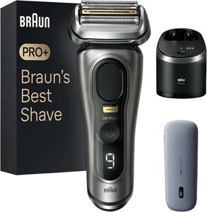 Afeitadora Eléctrica Braun Serie 9 Pro+ con 5 Elementos de Afeitado Pro, Afeitadora Eléctrica para Hombre, Recortadora de Pelo Largo, Estación de Limpieza - Product Image 4