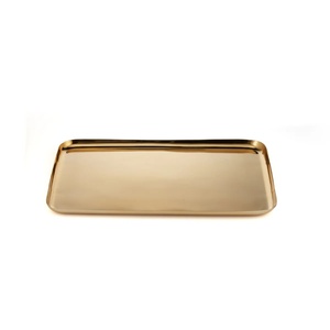 Bandeja para servir con acabado antiguo de cobre de aspecto elegante y resistente, textura martillada, forma redonda, flores de Metal, suministros de bandeja de diseñador - Product Image 2
