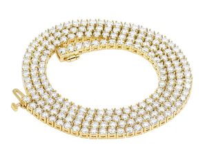 High Quality Customized S925 Silver <b>Gold</b> <b>Plated</b> VVS Clarity Moissanite Hip Hop Tennis <b>Chain</b> for <b>Men</b> Wedding Gift - Product Image 1