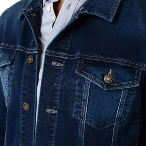 Veste en jean haut de gamme pour homme, service OEM, logo personnalisé imprimé, design grande taille, qualité hiver, tissu 100% coton, style urbain - Product Image 5