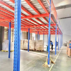 Solusi penyimpanan baja lapisan ganda industri tugas berat kustom rak loteng rak rak susun rak Multi-Level - Product Image 4