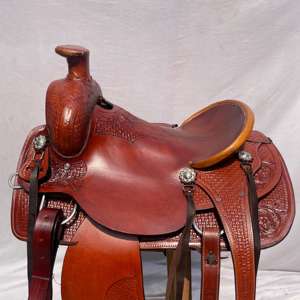 Conjunto de Silla de Montar Western de Cuero con Diseño Artístico de Barril de Madera Premium |   Juego de Herrajes de Acero Inoxidable Hechos a Mano para Montar a Caballo - Product Image 1