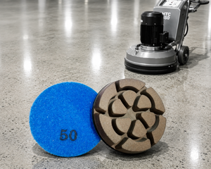 Disque de polissage diamanté de 7 pouces (180 mm) pour le meulage et le polissage des surfaces en béton, machine de meulage planétaire - Product Image 6