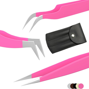 Pince à cils inclinée à revêtement dégradé à prix d'usine avec des outils d'extension de cils à bas prix pour les cils à vendre - Product Image 2